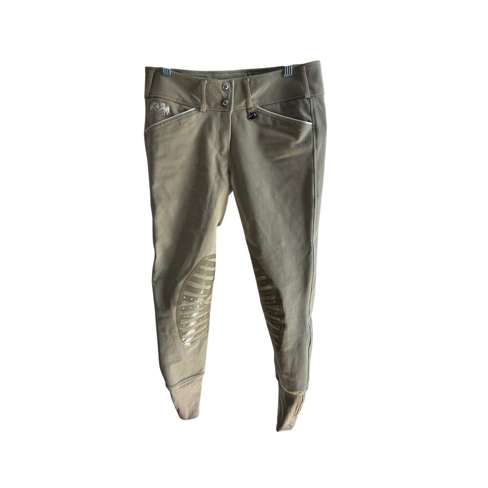 Equine Couture Sticky Grip Khaki Breeches 26
